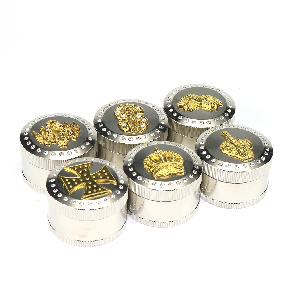 Custom Logo Tobacco Grinder Zinc Alloy Herb Grinder   Layer Herb Smoking Accessories Wholesale